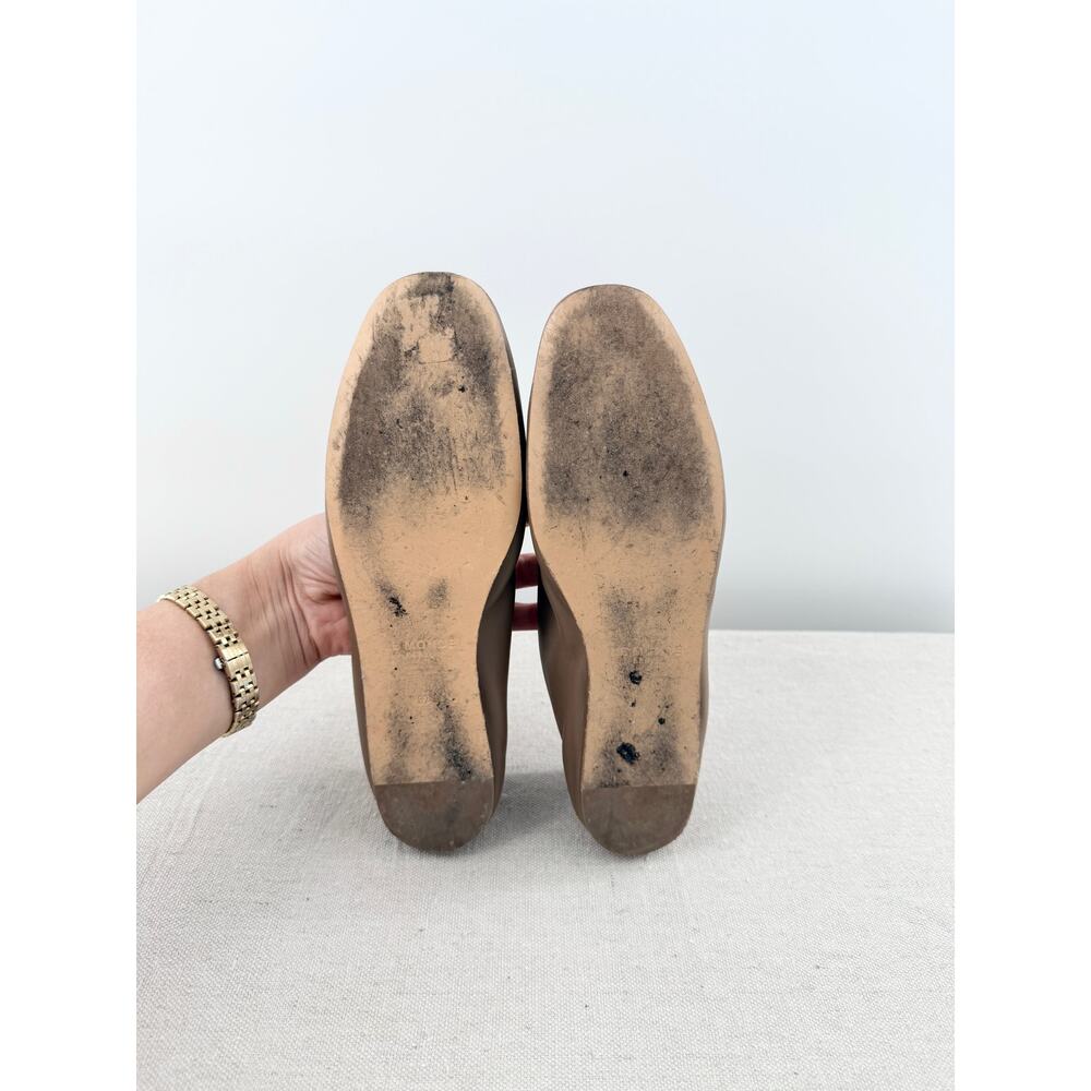 Le Monde Beryl Luna V-Cut Slip On Slipper Flat Taupe Leather Women's Size US 7 - Picture 10 of 10